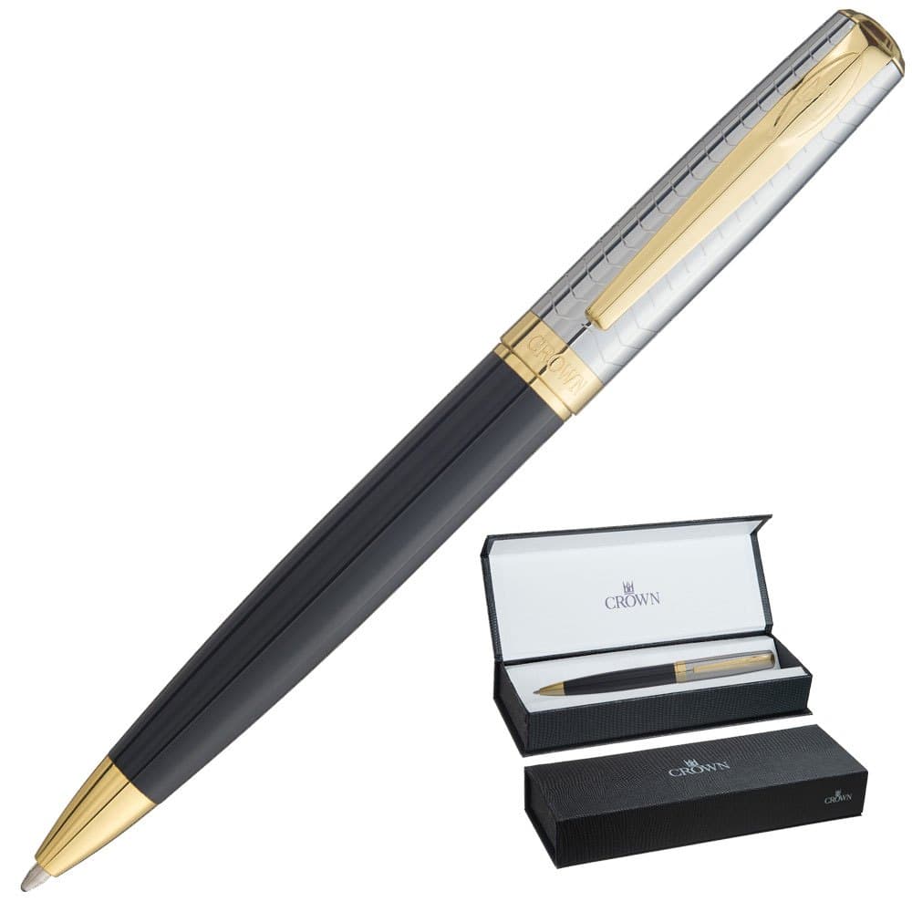 Caneta Personalizada Luxo Crown Esferográfica Conquist Gold Original Presente Qualidade Premium