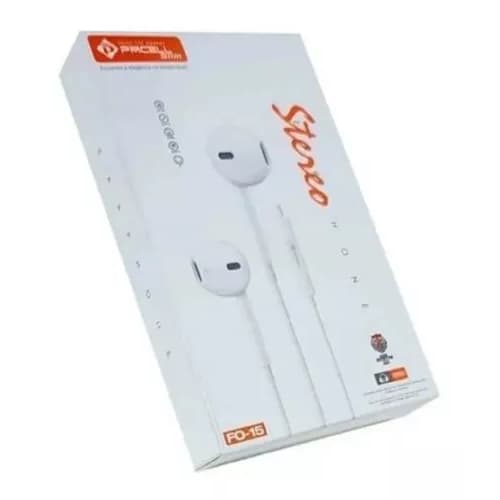 Fone De Ouvido P2 Estereo Com Microfone E Vol Pmcell Fo-15