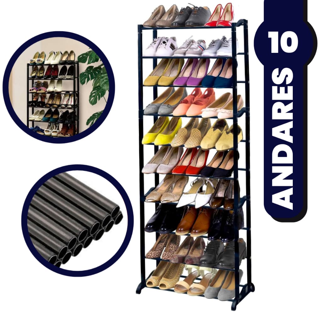 Sapateira Organizadora Vertical 10 Andares 30 Pares Prateleira