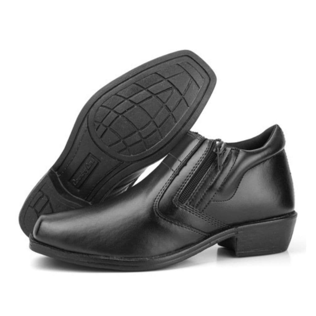 Bota Social Masculina Detalhe Em Zíper Clássico Lançamento
