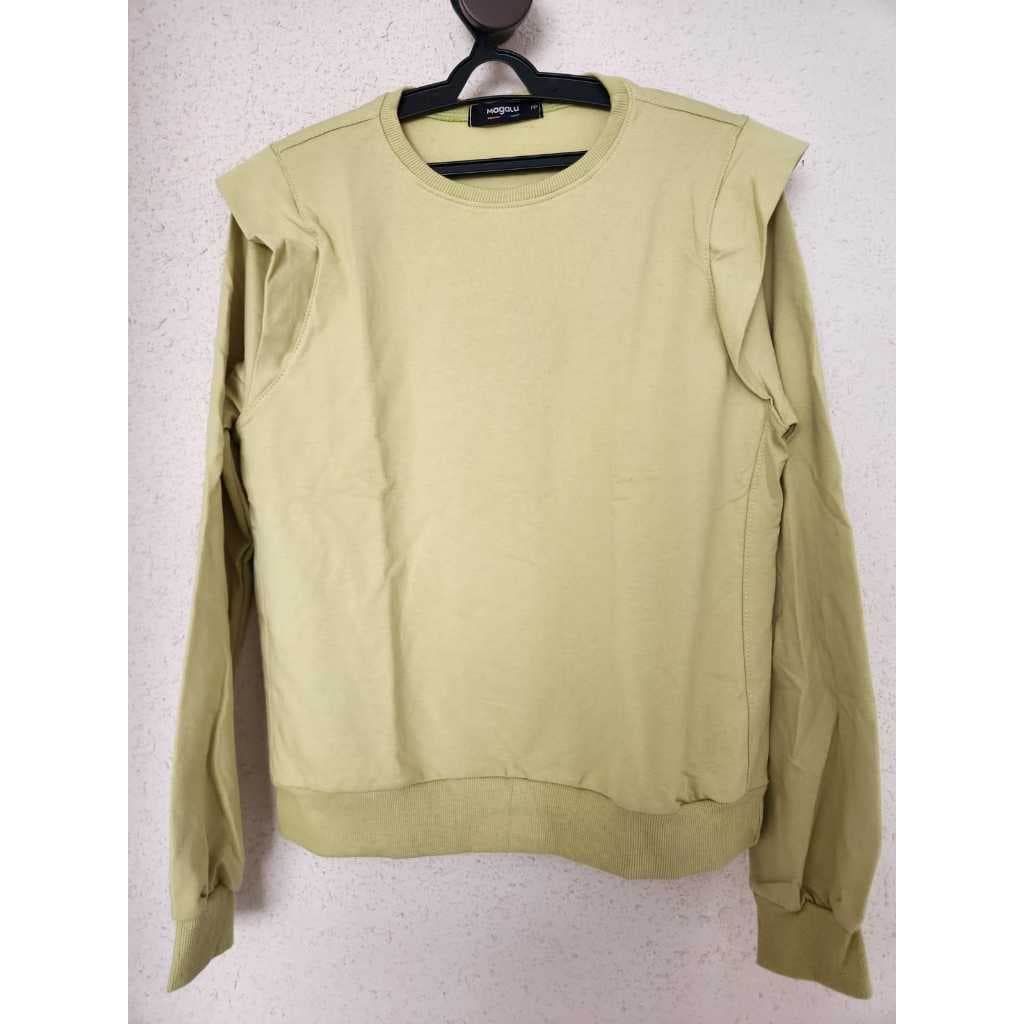 Blusa Moletom casaco moletinho roupa de frio Detalhe Ombro