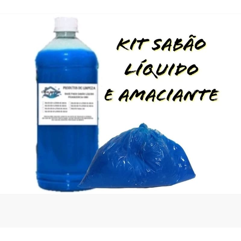 kit base sabão líquido 15 litros + amaciante concentrado 20 litros.