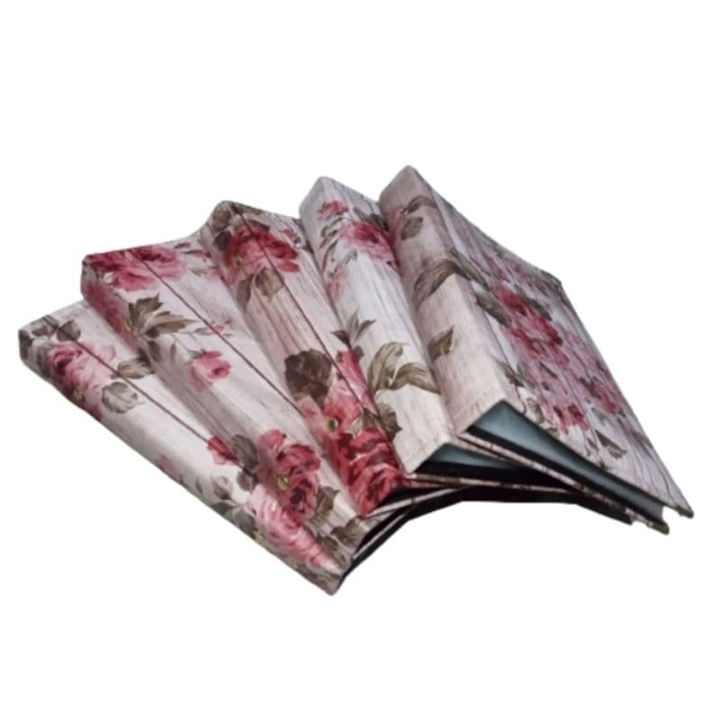 Kit com 5 Pastas Média Estampada Floral Roseada, Número 3, Para Hinos e Grupos de Louvor