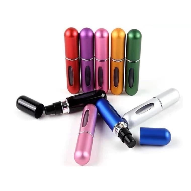 KIT 3/5/8 unidades Porta Perfume Recarregavel Portatil Spray 5ml