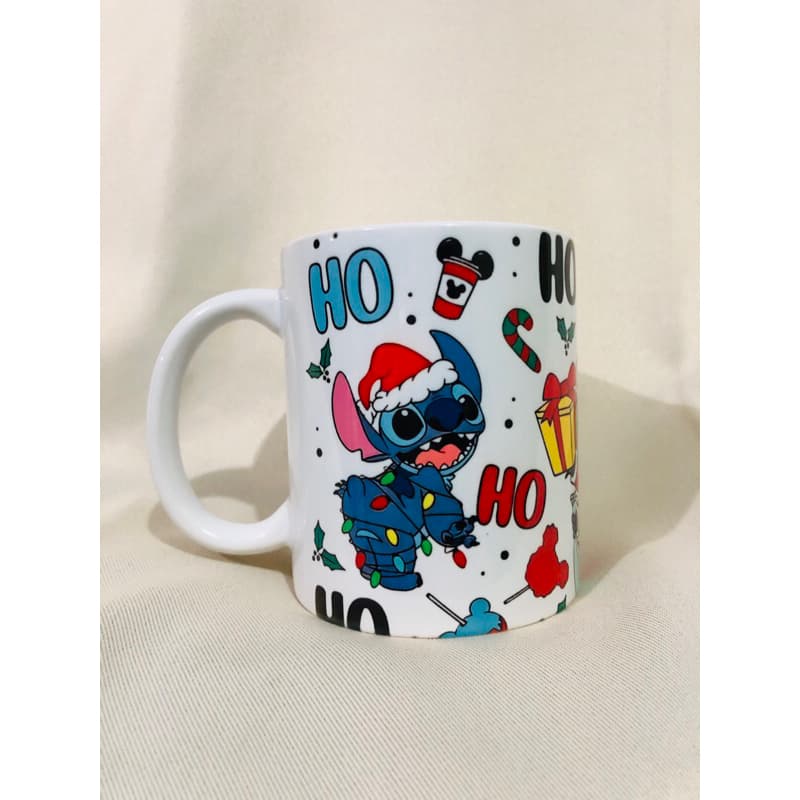 Caneca Stitch Natal - Porcelana