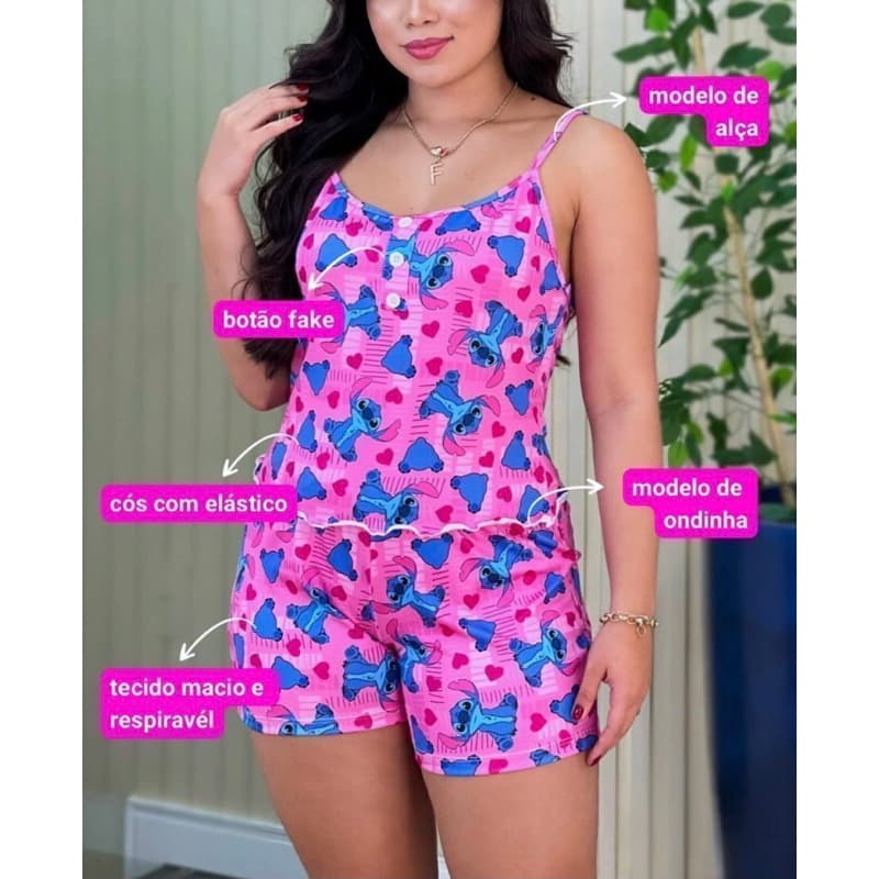 Baby Doll Alça Tapeta Com Botões Suede Premium