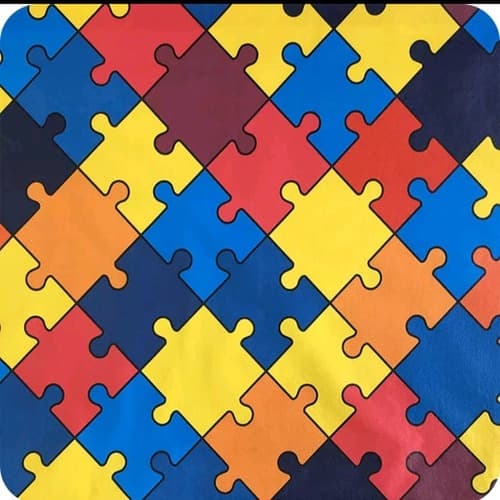 2 Metros Tecido Corino quebra cabeça cipatex autismo