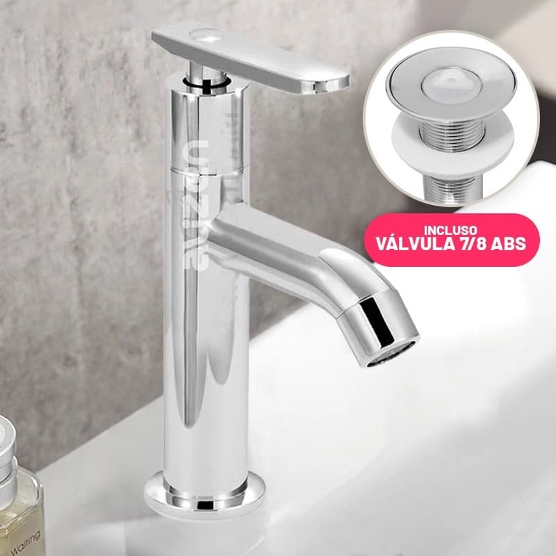 Torneira Lavatório Banheiro Alavanca Moderna Abs Luxo 1/4 de Volta com Válvula para pia