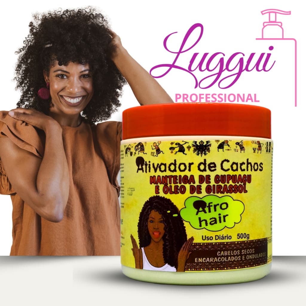 Ativador Cachos Afro Hair Manteiga de Cupuaçu Maycrene 1 Kg ou 500g - Cacheados e Crespos Definidos