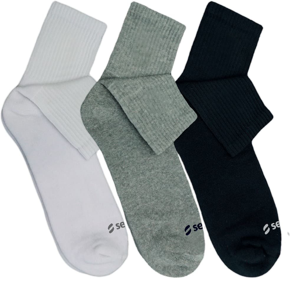 Kit Meias 3 Pares Esportiva Masculina Adulto Cano Médio Sene