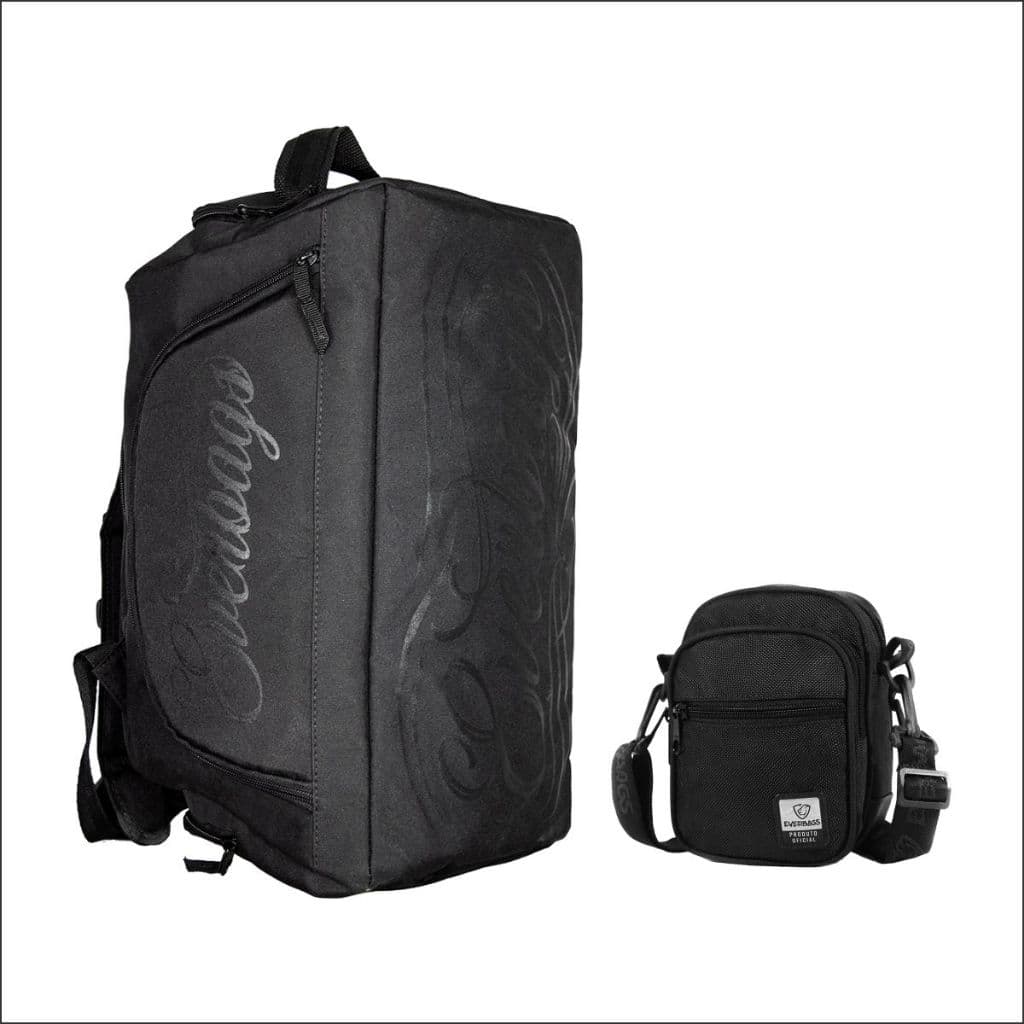 Mini Mala Mochila + Shoulderbag Vivo Preta