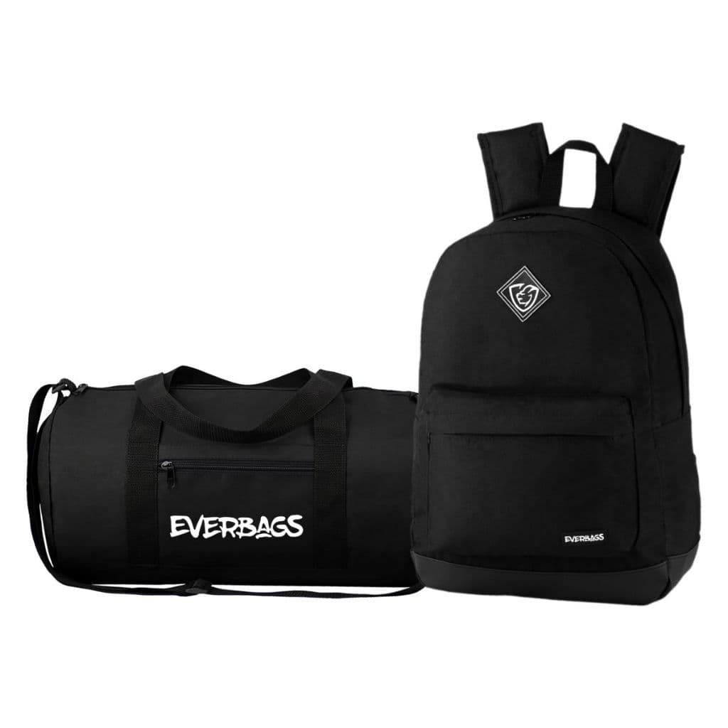 Malinha Streetbag preta + Mochila Escolar Preta