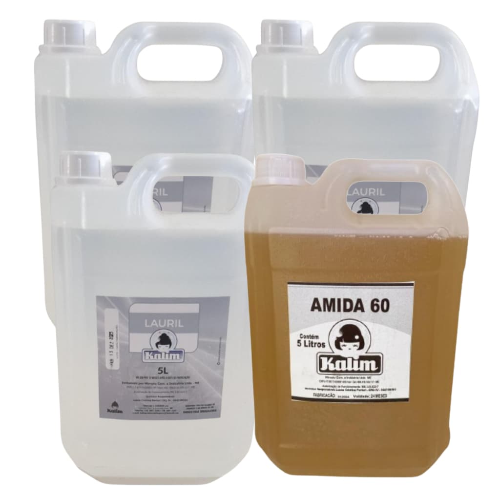 Lauril De 1ª Linha 15 Litros Alto Poder De Espuma Para Sabonete, Detergente, Sabão+ 5 litros de amida 60