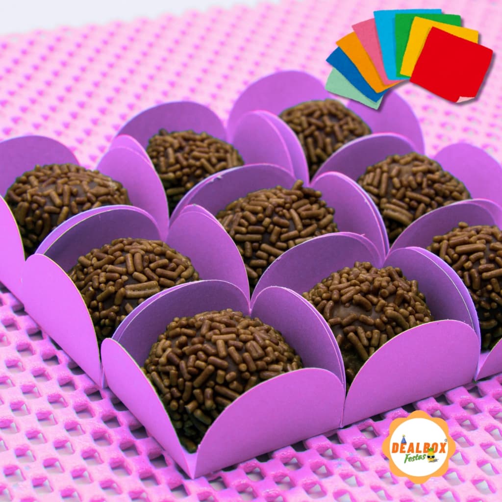 250/500/750/1000 Forminhas para Doces Docinhos Porta Forminha 4 Pétalas Brigadeiro Festa Aniversário