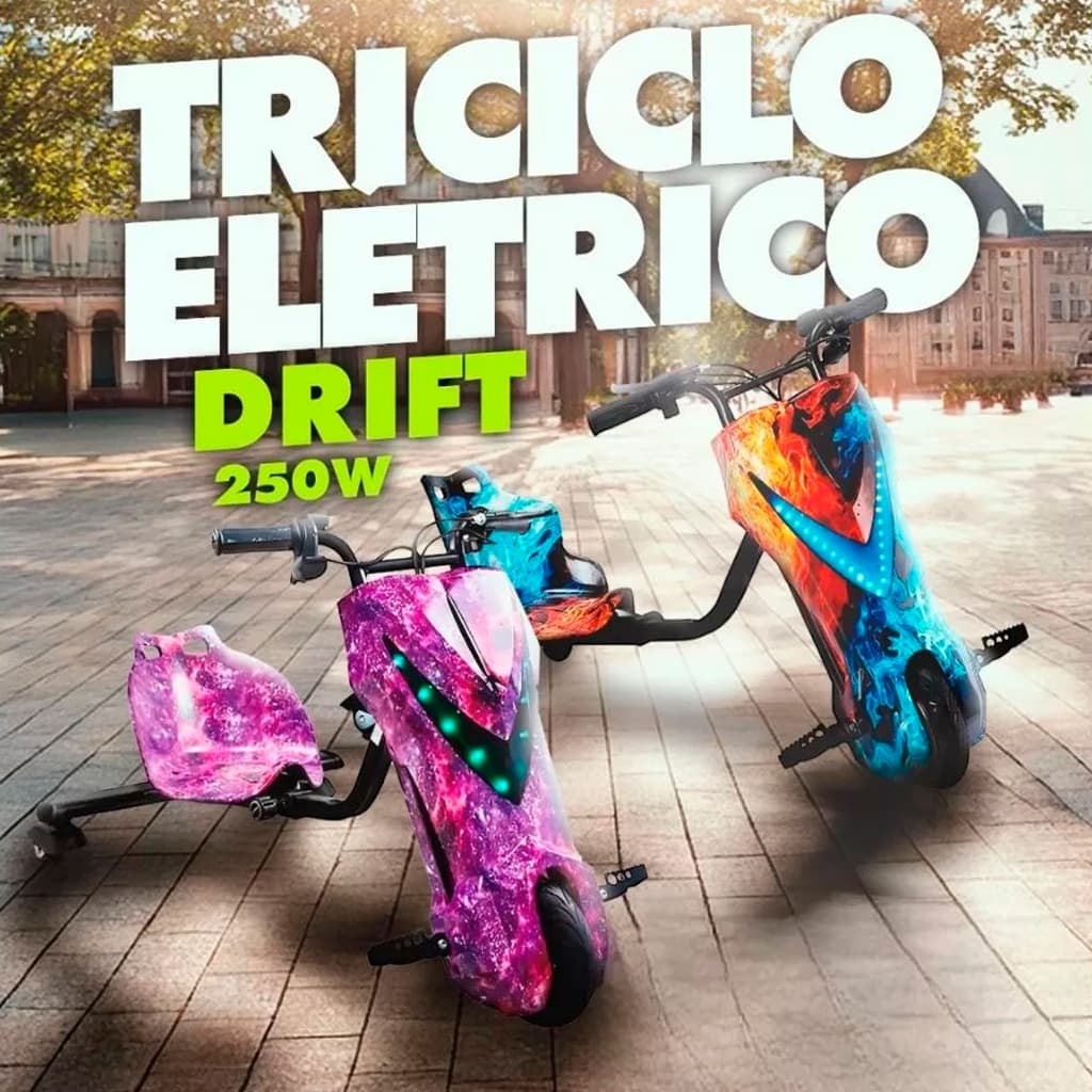 Triciclo Barato Infantil Elétrico Com Bluetooth Luz LED - PROMOÇÃO