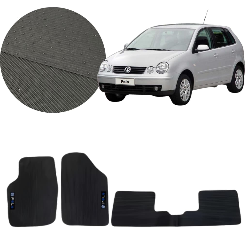 Jogo de Tapetes Volkswagen Polo 2003 2004 2005 2006 Sob Medida Borracha