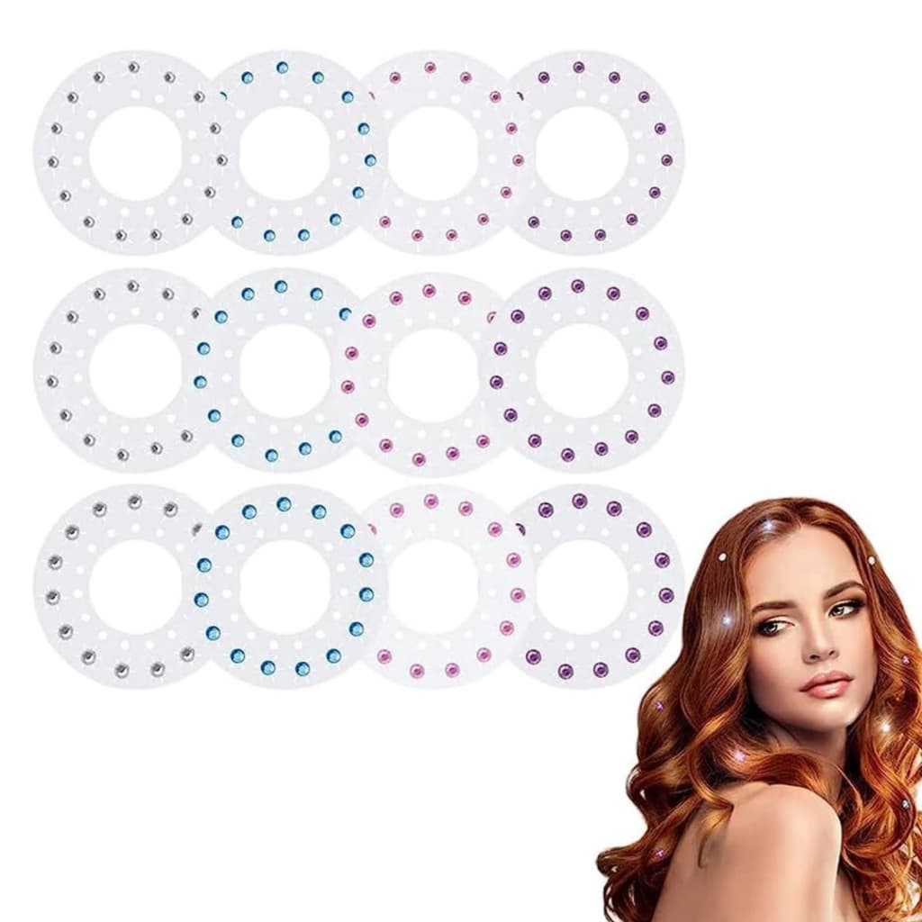 Pacote com 12 Refil de Gemas para Aparelho Aplicador de Strass Bling Bling