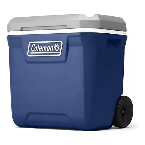 Caixa Térmica 316 Séries 65qt 62l Lakeside Com Rodas Coleman Cor Azul Escuro Com Cinza