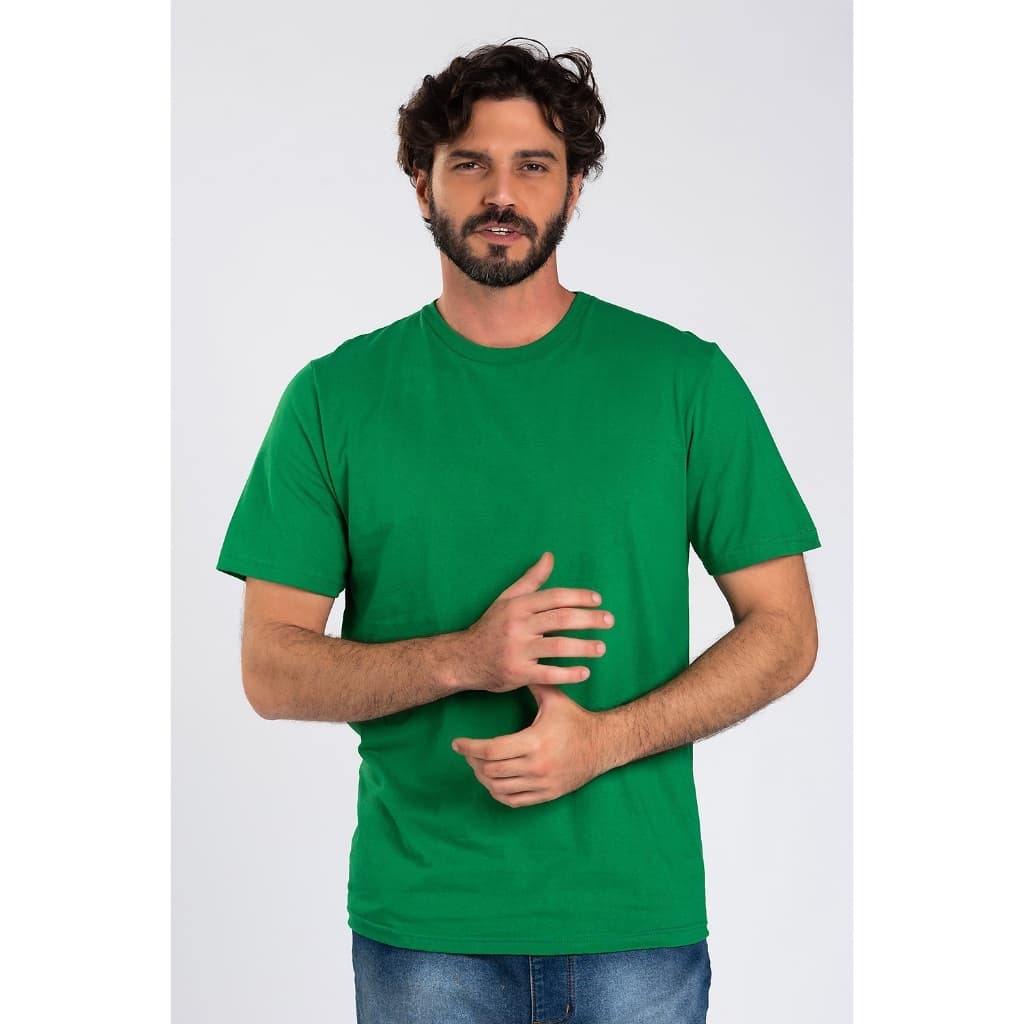 Camisetas Básicas Masculina 100% Algodão Cores Tendência Reforço Ombro a Ombro - Camiseta Masculina Moda Casual