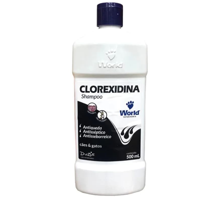 Shampoo Clorexidina Dugs Cães Seborreia Anti Queda 500ml cao e gatos