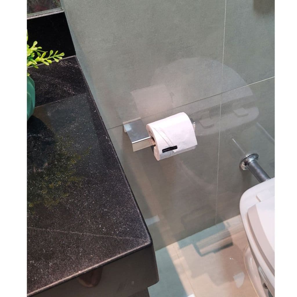 Suporte Papel Higiênico Inox Polido Auto Adesivo 3 M