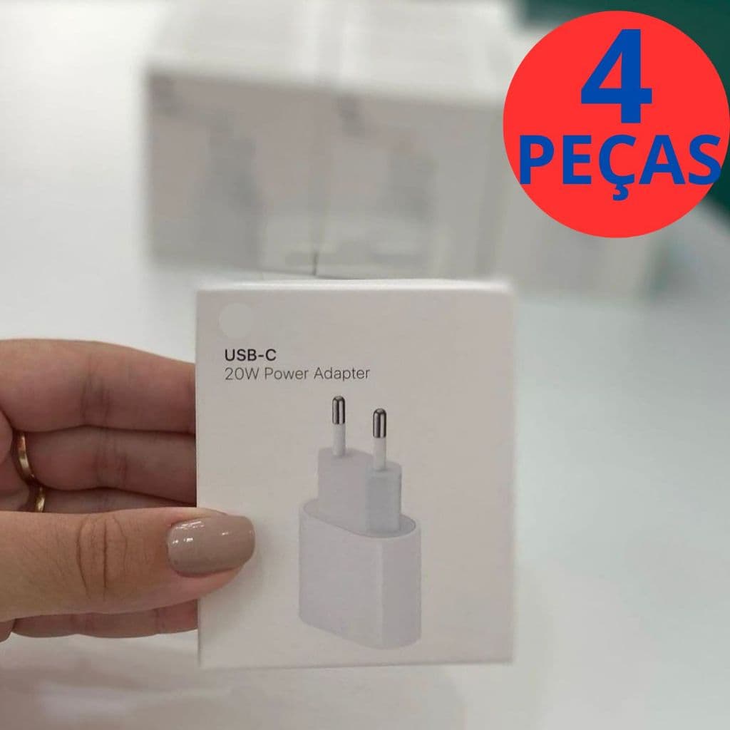 Fonte Carregadora Para iPhone Tipo C 20W USB Power Adapter