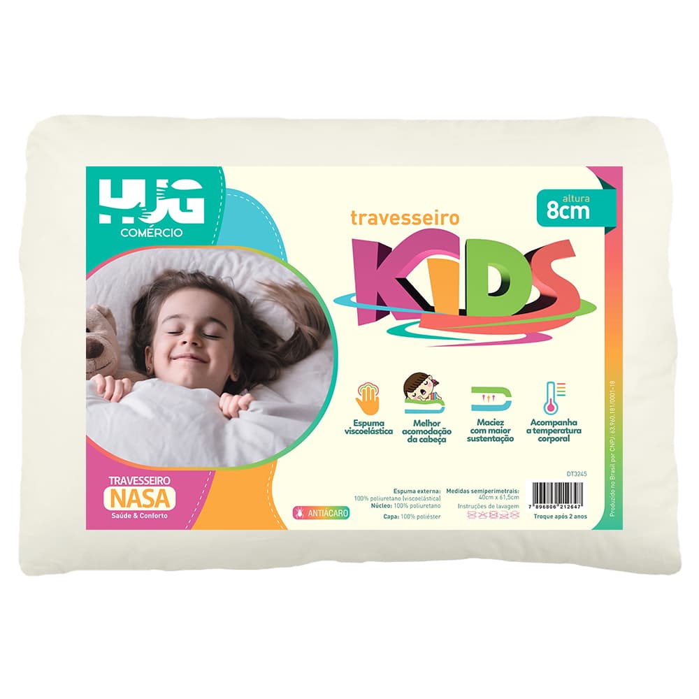 Travesseiro Infantil Antialérgico Nasa Kids - HUG