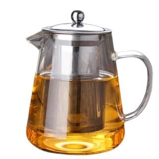 Chaleira Bule vidro infusora inox direto ao fogo 950 Ml
