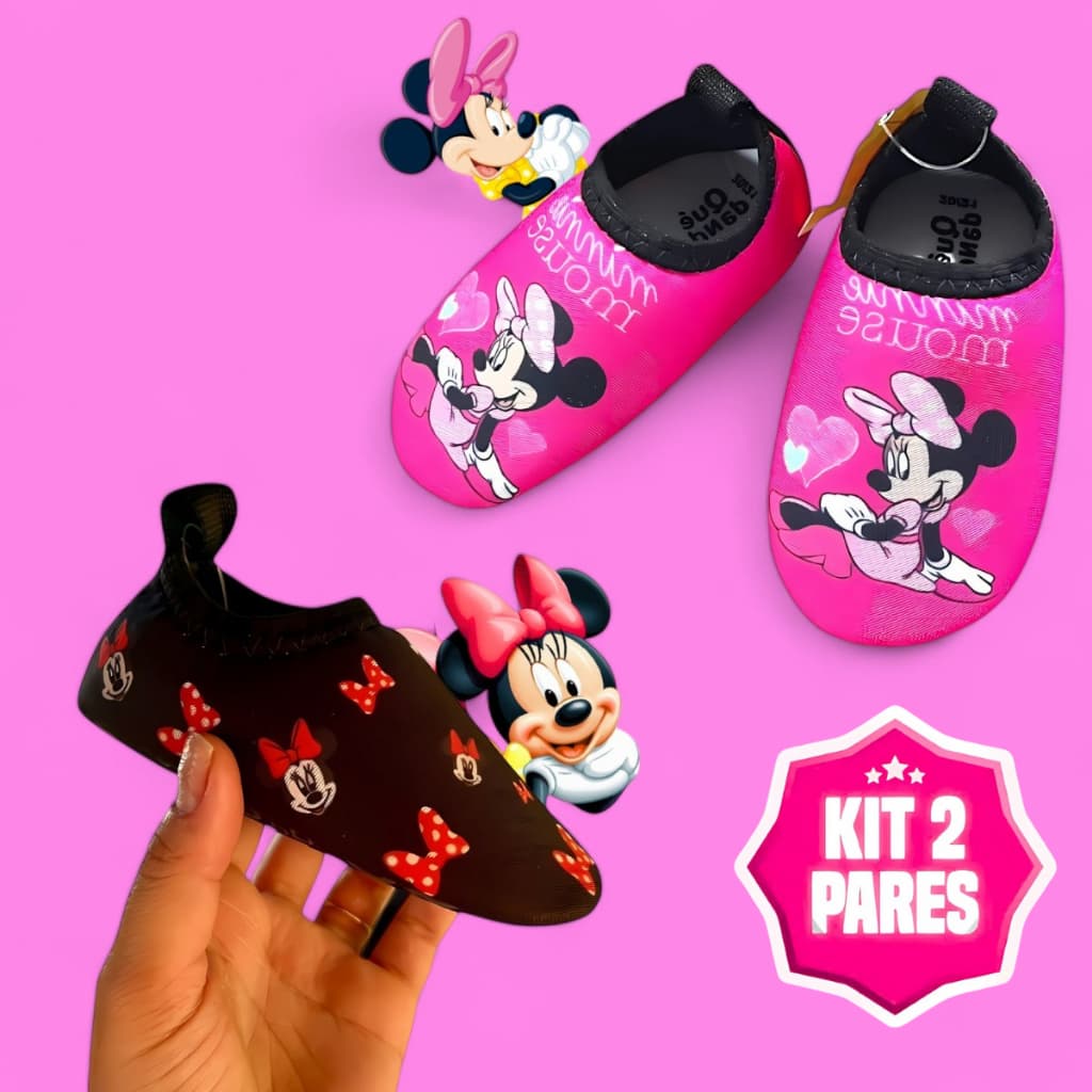 2 Tênis Stitch Infantil Menina Macio Antiderrapante do 16 ao 26 2 unidade de tenis meia infantil