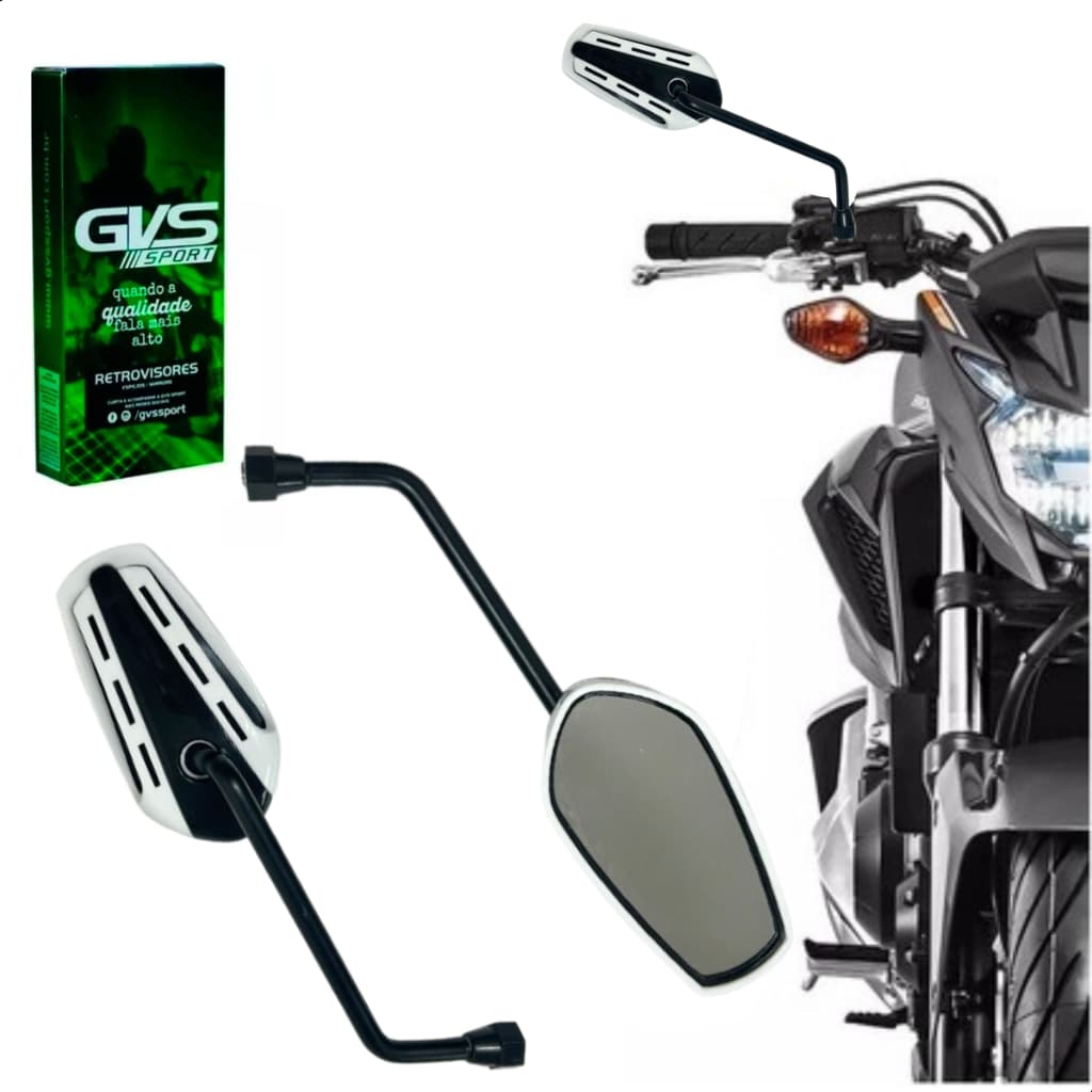 Retrovisor Modelo Gtx Original Gvs Lente Plana Para Honda Cores