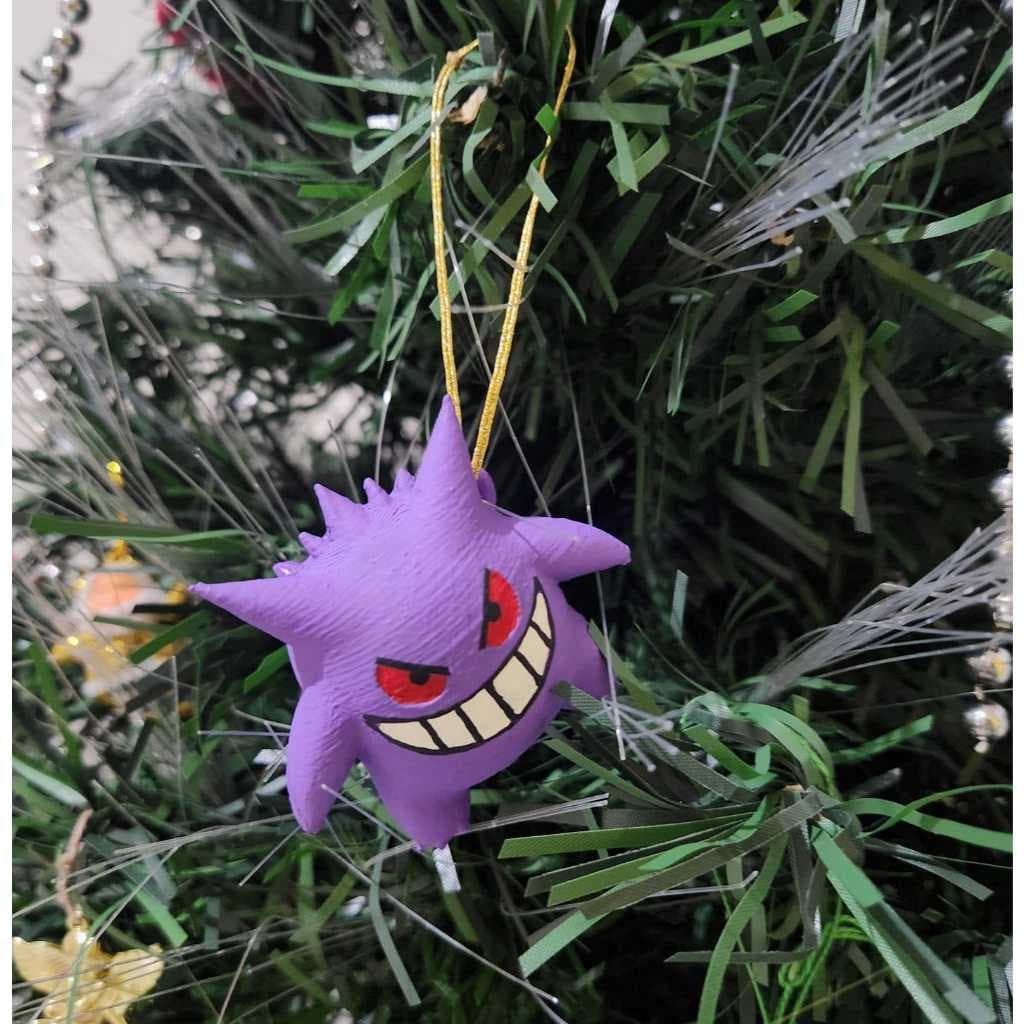 Enfeite Artesanal P/ Arvore de Natal Gengar Colecionável Decoração Anime Geek Nerd