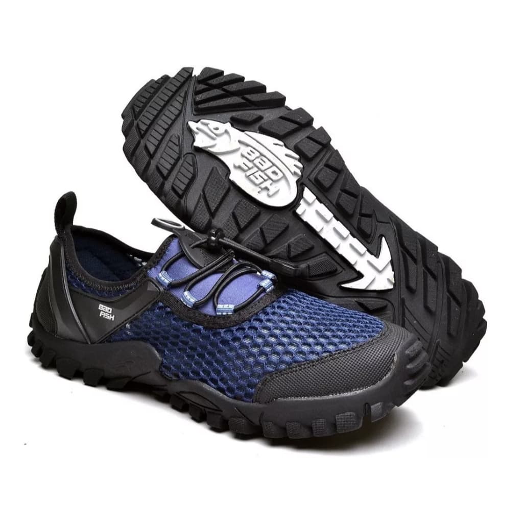 Tênis Track Sapatilha Bad Fish Antiderrapante Pesca Preto