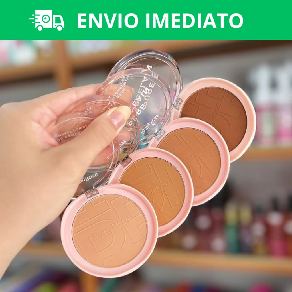 Contorno e Bronzer Compacto Amber Bronze Linha Rosa Ruby Rose