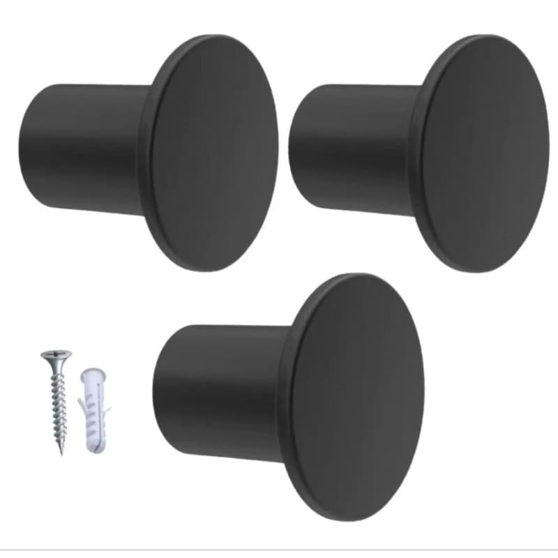 Kit 3 Pino Suporte Pendurador Roupa Bolsa Espelho Sala Banheiro Quarto de parafuso
