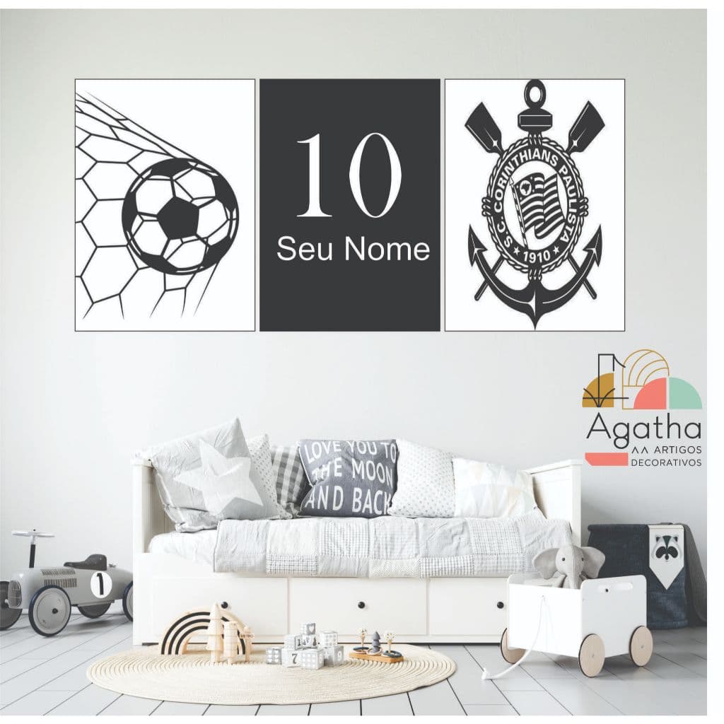 QUADRO DECORATIVO CORINTHIANS ITAQUERA ESPORTE TIMAO BANDO DE LOUCO POR TI CASA DO POVO SALA QUARTO