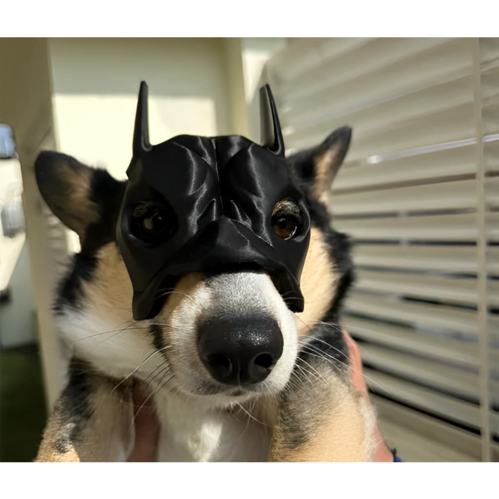 Máscara Herói Para Pet/cachorro Fantasia Geek Com Furo Para Elástico