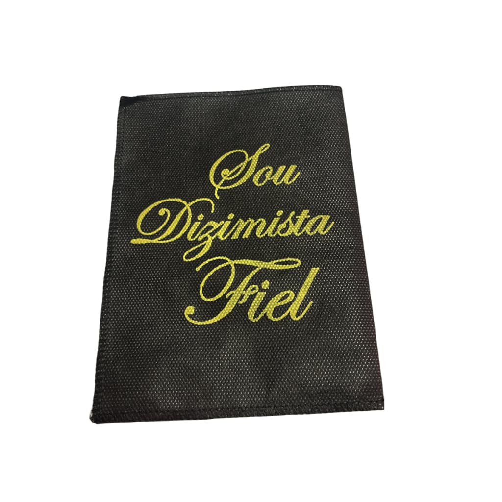 Saquitel TNT - Sou Dizimista Fiel - 16x13cm Bordado Overloque
