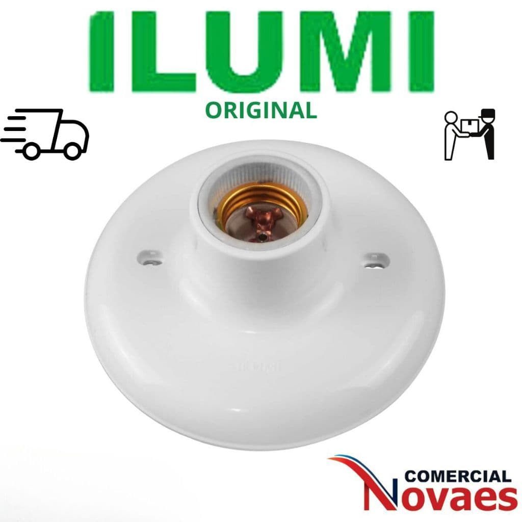 Plafonier Plafon Branco 100w Bocal Porcelana E27 Original Ilumi