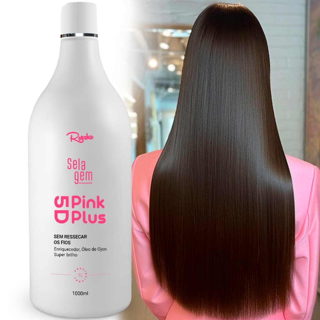 Reysha Pink Plus 5D – Progressiva de Alta Performance: Liso Perfeito e Brilho Extraordinário!