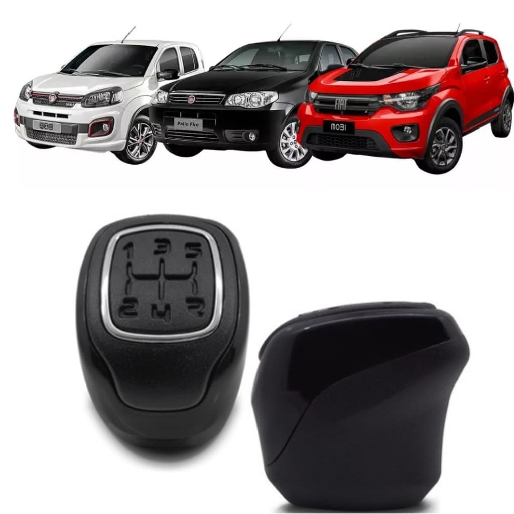 Manopla Bola Cambio Marcha Preta Original Fiat Mobi, Uno, Strada 2017 2018 2019 2020 2021 2022