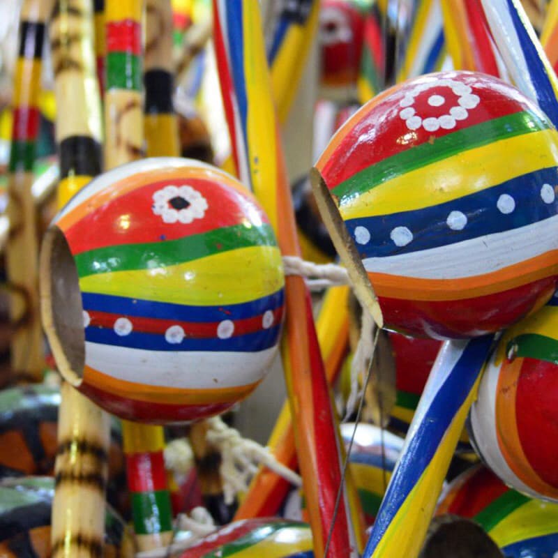 Berimbau Infantil Pintado da Bahia - Capoeira Berimbau Artesanato instrumento de madeira - 60cm, 70cm e 90cm