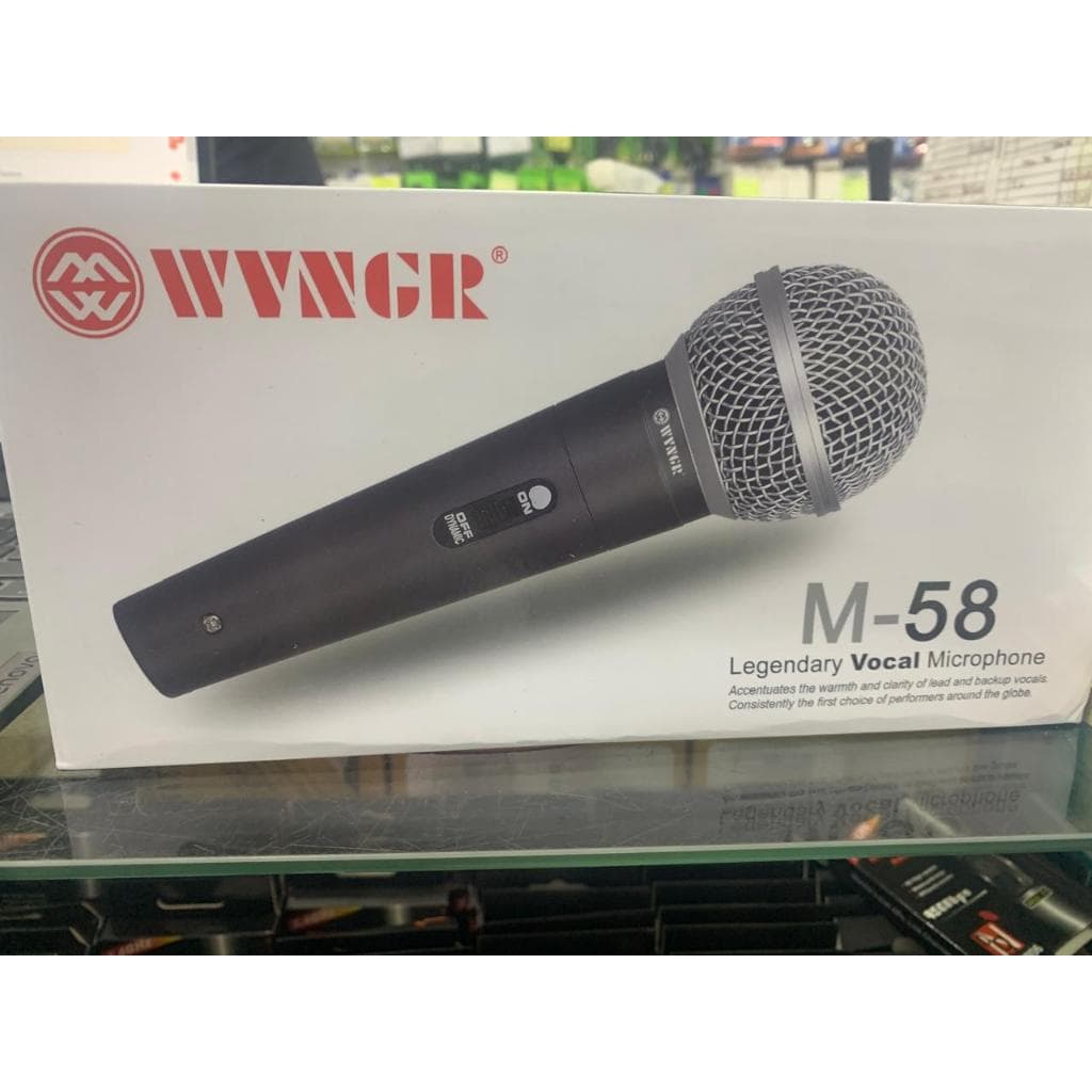 Microfone Dinâmico Profissional WVNGR M-58 + Cabo 3 Metros