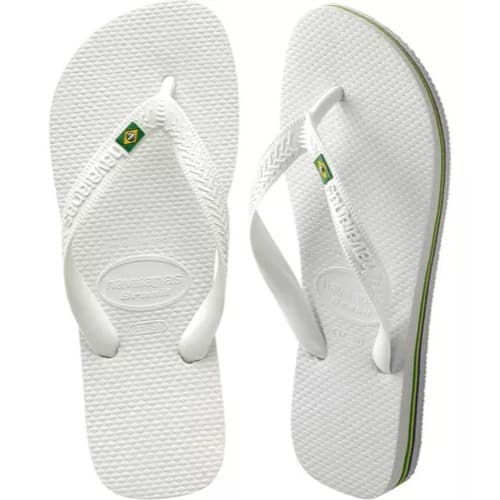 Havaianas Brasil Branco Original Bandeirinha Brasil