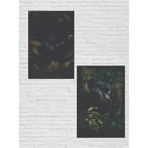 QUADRO DECORATIVO-ONÇA PRETA-1PEÇA-DECORAÇÃO