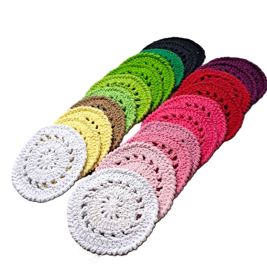 Kit 15 Sousplat Supla Descanso Porta Copos de Crochê Suplat Crochet Decoração Cozinha Mesa de Jantar