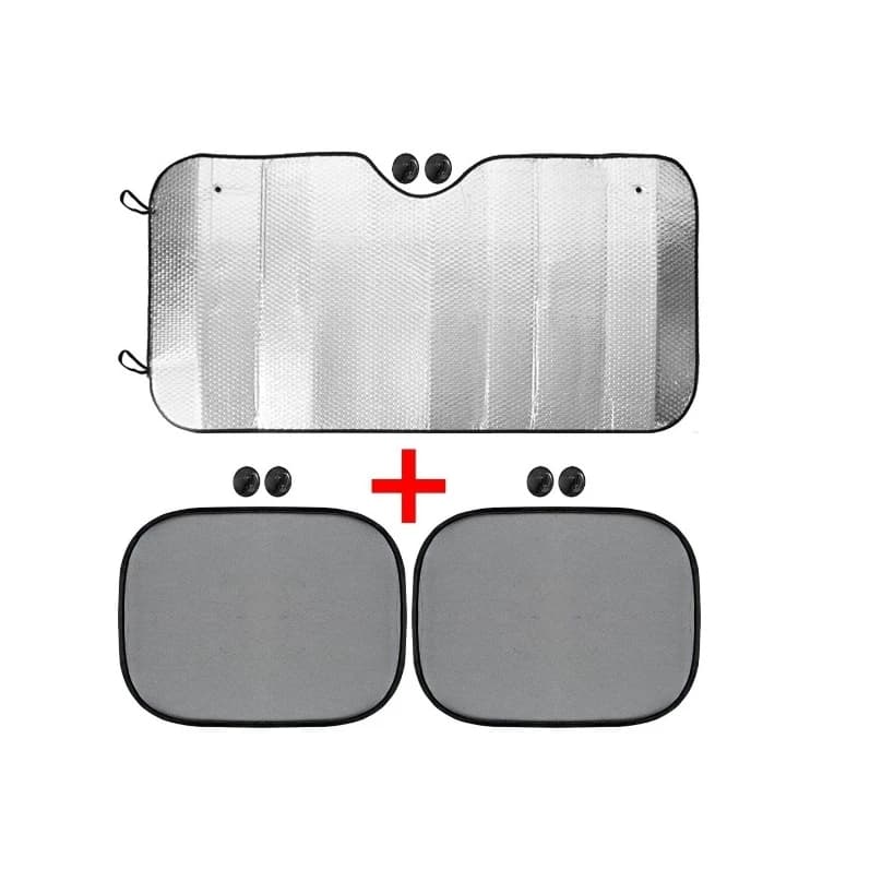 Kit Protetor De Parabrisa Tapa Sol Veicular Painel + Lateral Protetor Solar