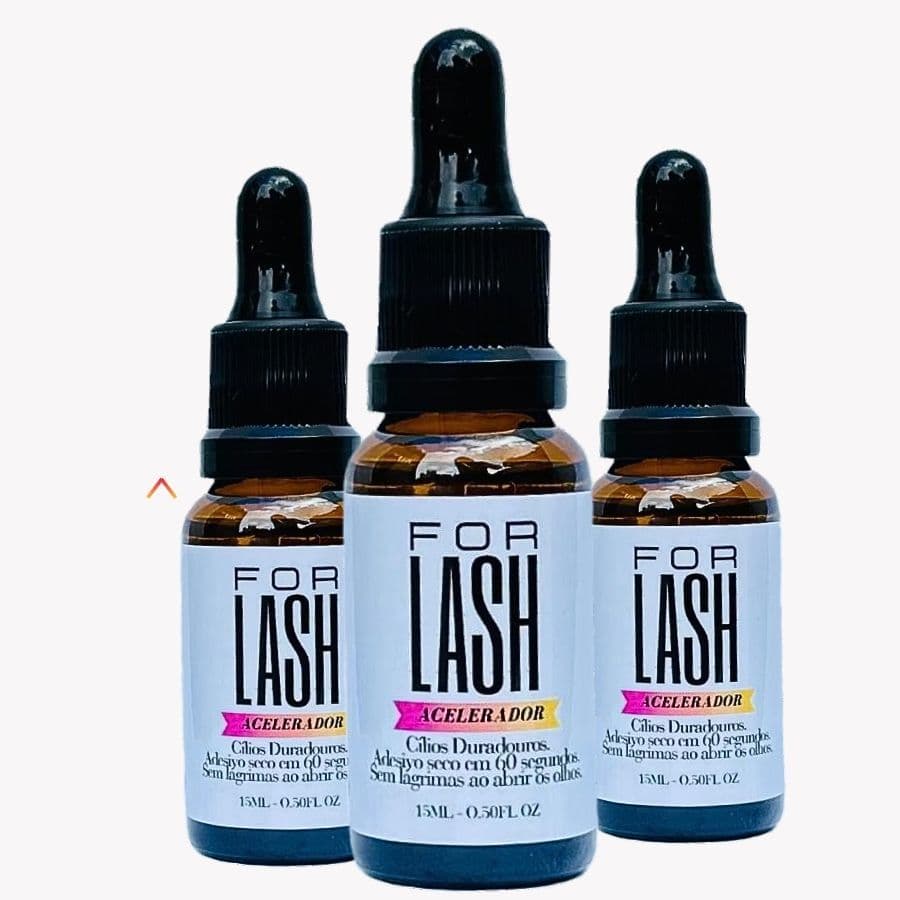 Acelerador de cola Profissional para Extensão de Cílios FORLASH - Secagem Rápida e Retenção Prolongada.