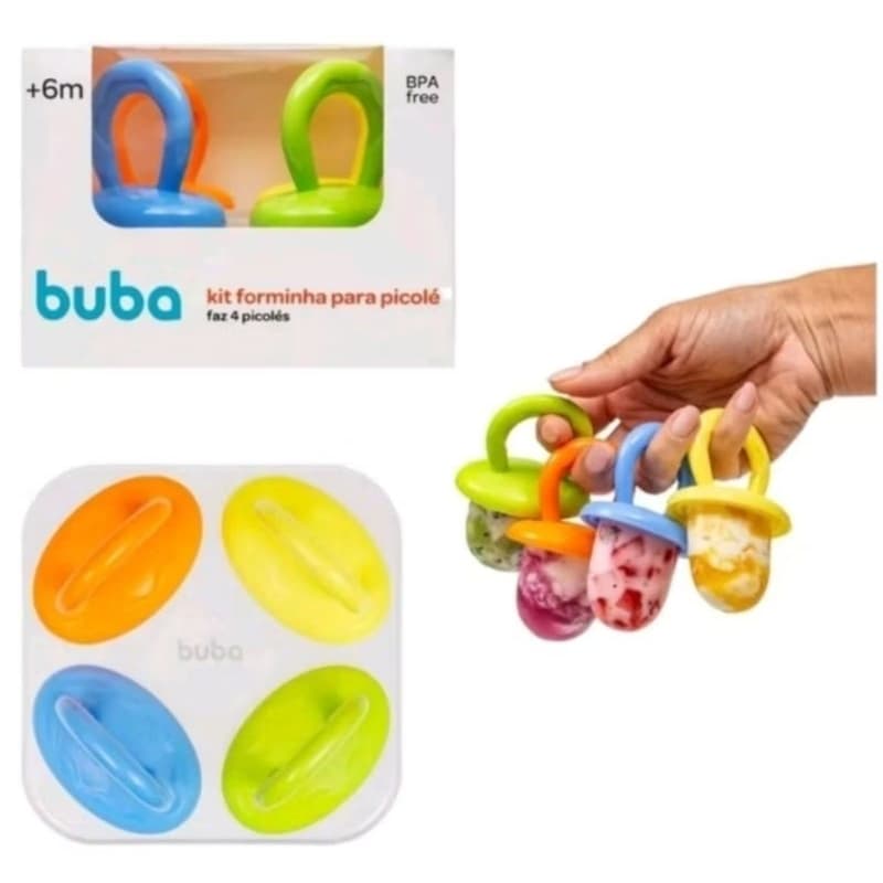Forminha para picolé Buba sorvete e leite.