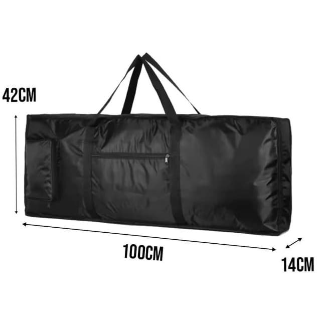 Capa Bolsa Para Teclado Musical 61 Teclas 5/8 Preta 100x42cm MXT