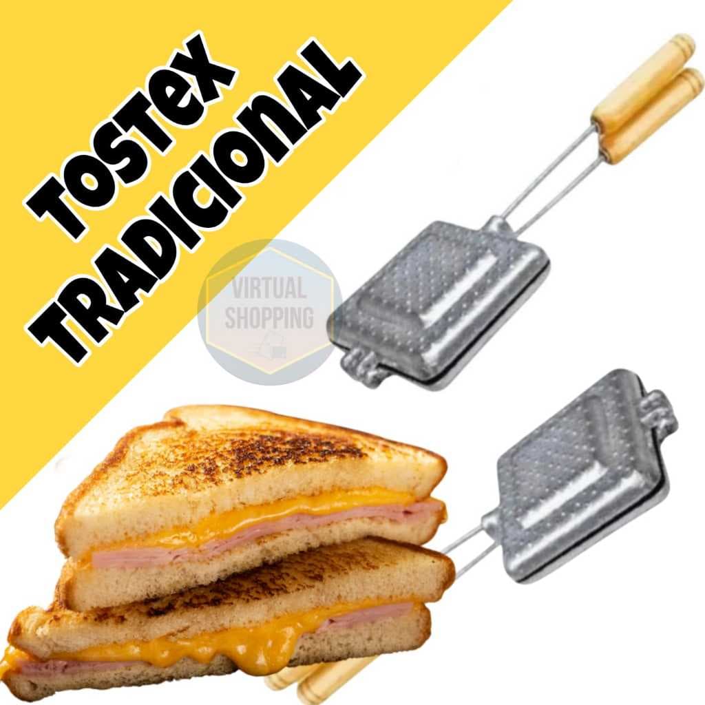 Sanduicheira Misteira de Alumínio tradicional Tostex Sanduicheira de Fogão Tostequeira Misto Quente